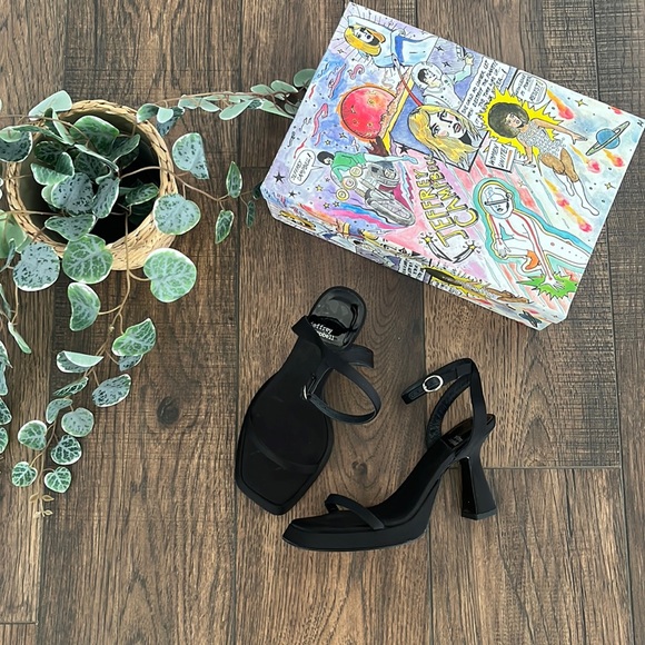 Jeffrey Campbell Shoes - Jeffrey Campbell America Heels in Black Satin
